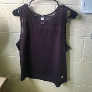 Plum colored loose workout top